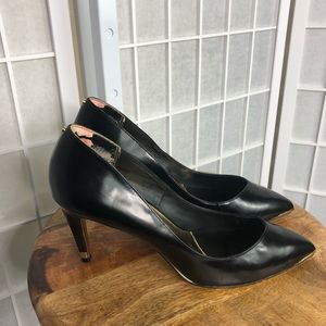 Gold Tip Patent Leather Heels 